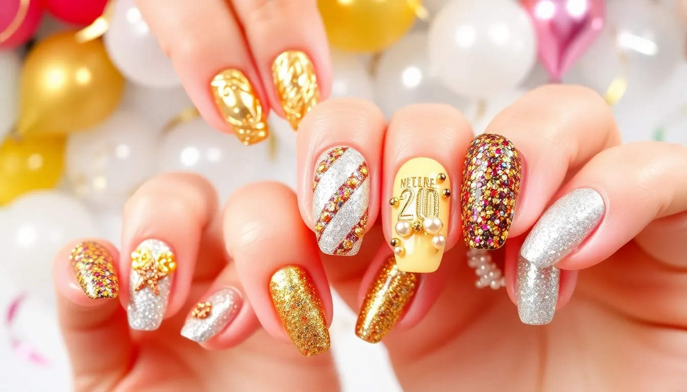 15 Dazzling New Year’s Eve Nails That’ll Make You Shine Brighter Than The Ball Drop!